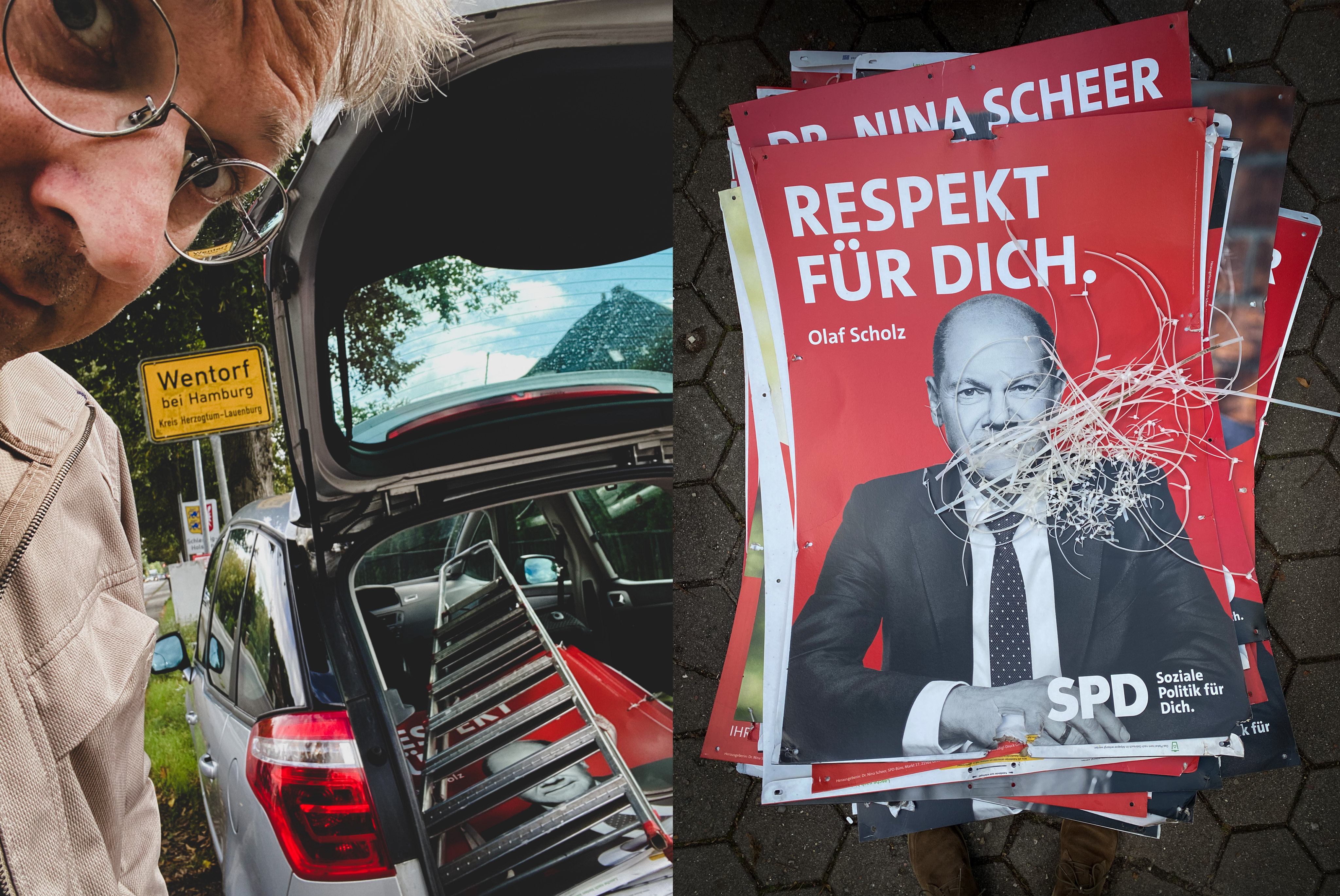 SPD Plakateabhängen