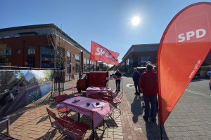Marktstand der SPD im Casinopark